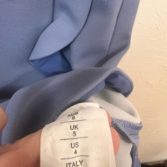 Nicholas Bandage Frill Wrap dress blue size 4 - Picture 7 of 10